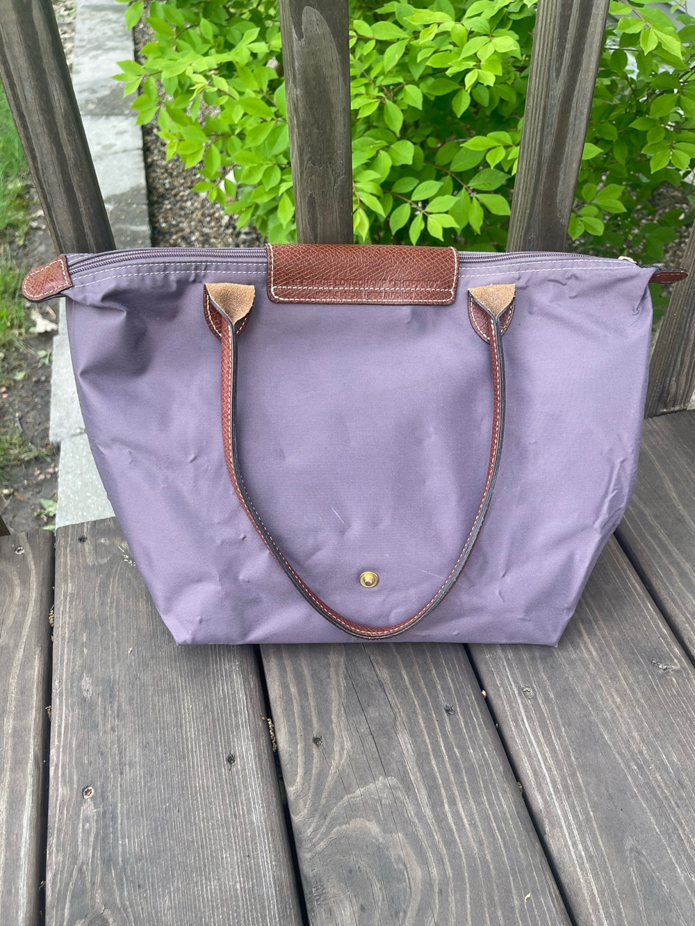 Longchamp Le Pliage Medium Tote Bag Purple - Picture 2 of 8